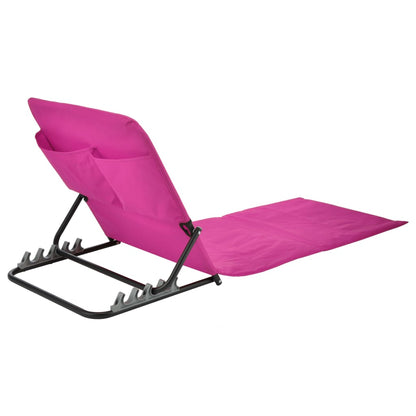 Sedia a Stuoia da Spiaggia Pieghevole PVC Rosa