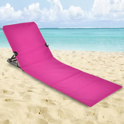 Sedia a Stuoia da Spiaggia Pieghevole PVC Rosa