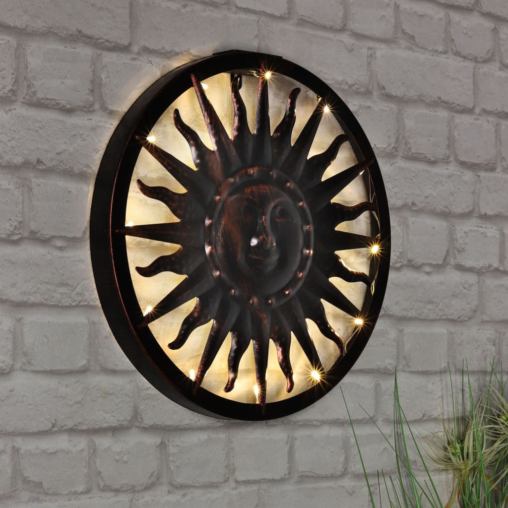 Luce Solare a LED da Parete Decorativa Sole Splendente 40x4 cm