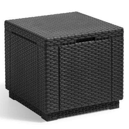 Cubo Pouf Portaoggetti Grafite 213816