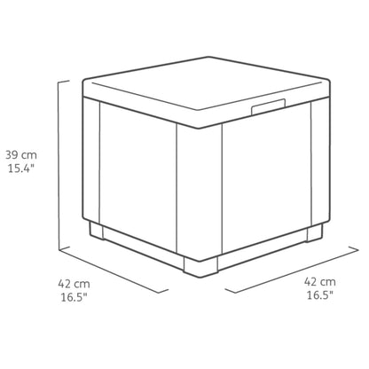 Cubo Pouf Portaoggetti Grafite 213816