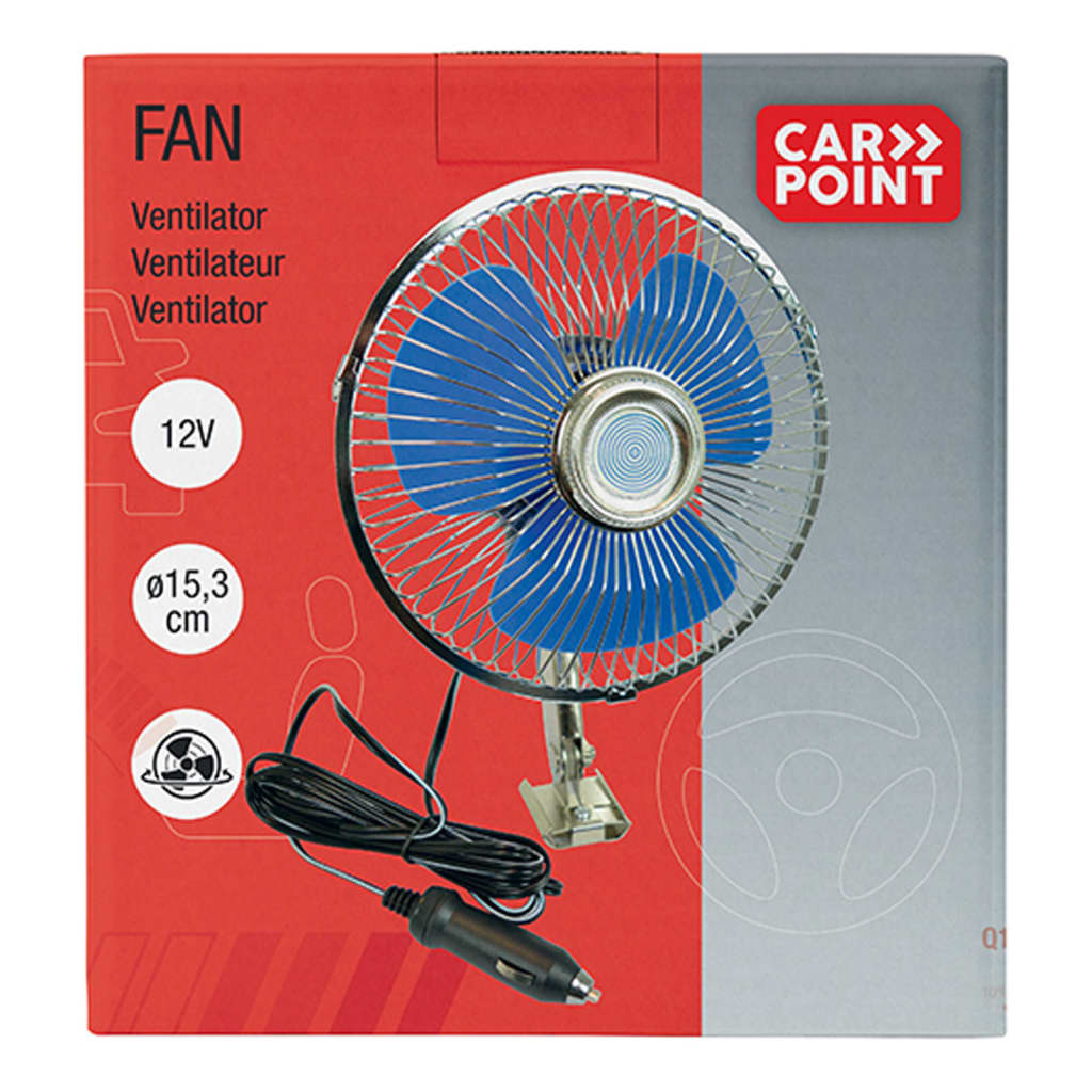 Ventilatore 12 V 15,3 cm Argento - homemem39