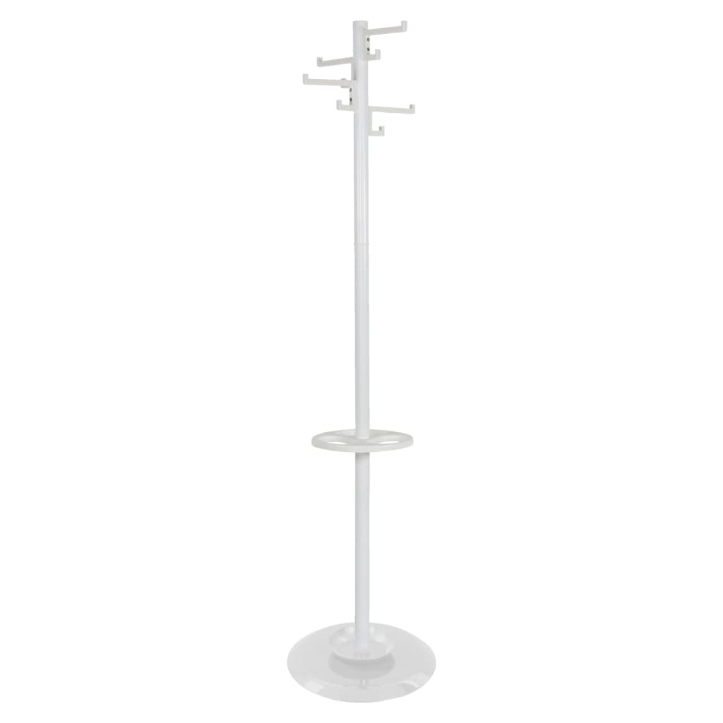 Appendiabiti a Piantana con 8 Ganci Porcelain Bianco 178 cm - homemem39