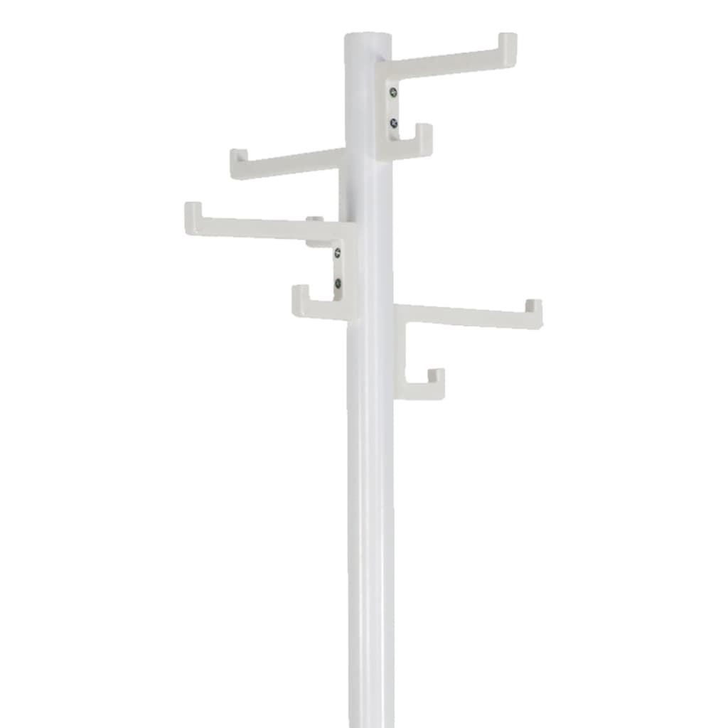 Appendiabiti a Piantana con 8 Ganci Porcelain Bianco 178 cm - homemem39