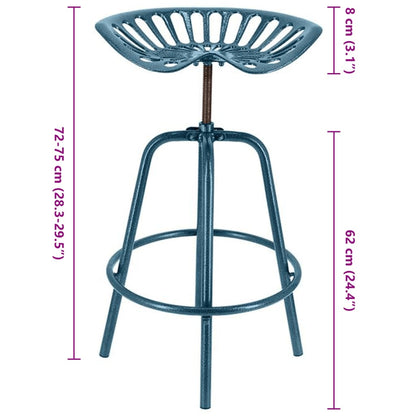 Sedia da Bar con Sedile Trattore Blu