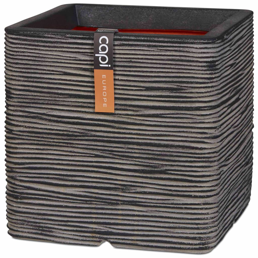 Fioriera Nature Rib Quadrata 30x30 cm Antracite KOFZ902 - homemem39