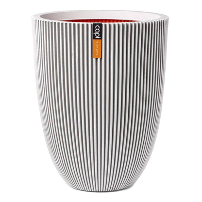 Vaso Elegante Groove 46x58 cm Avorio