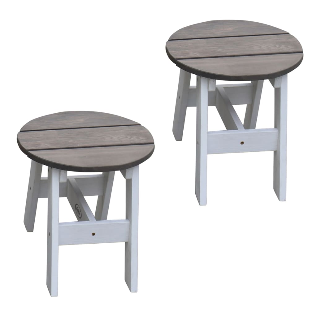 Set Tavolo da Picnic per Bambini 3 pz Grigio e Bianco