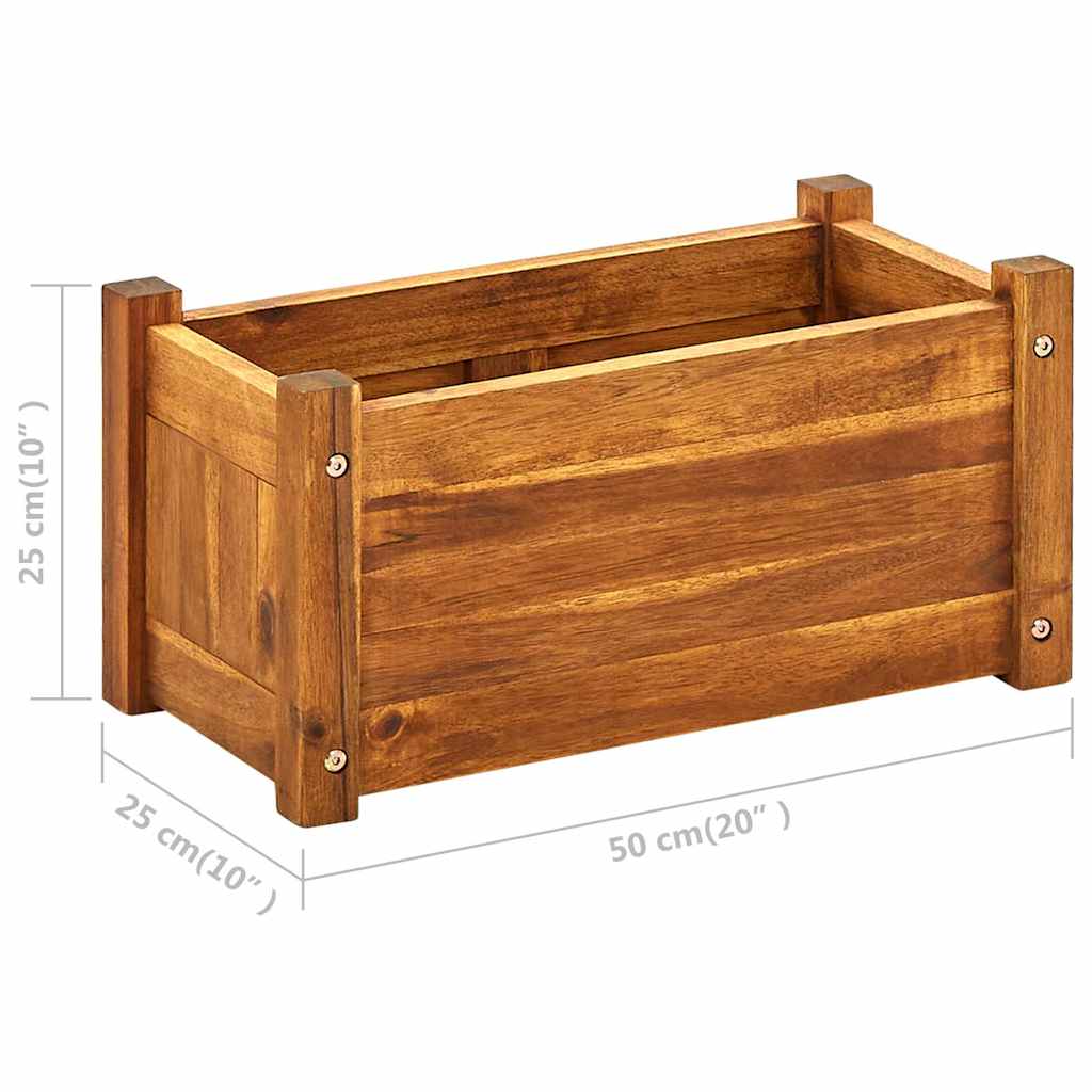 Letto Rialzato da Giardino in Legno di Acacia 50x25x25 cm - homemem39