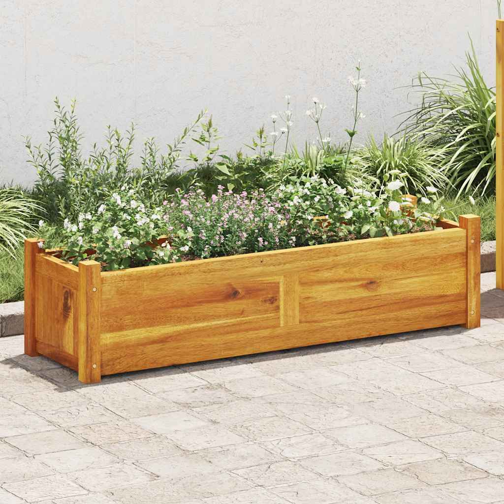 Letto Rialzato da Giardino in Legno di Acacia 100x30x25 cm - homemem39