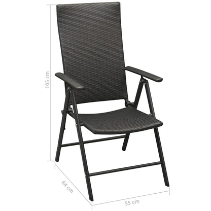 Set da Pranzo da Giardino 5 pz con Cuscini in Alluminio Nero - homemem39