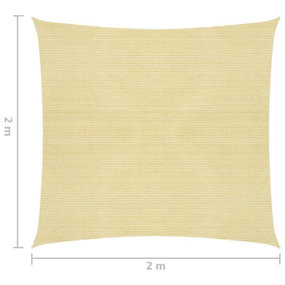 Vela Parasole in HDPE Quadrata 2x2 m Beige - homemem39