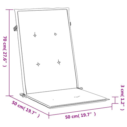 Cuscini per Sedie 2 pz Antracite 120x50x3 cm in Tessuto - homemem39