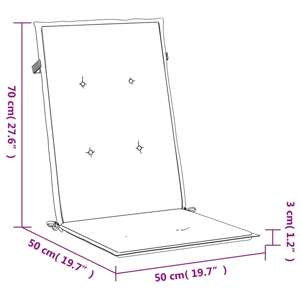 Cuscini per Sedie 2 pz Crema 120x50x3 cm in Tessuto - homemem39