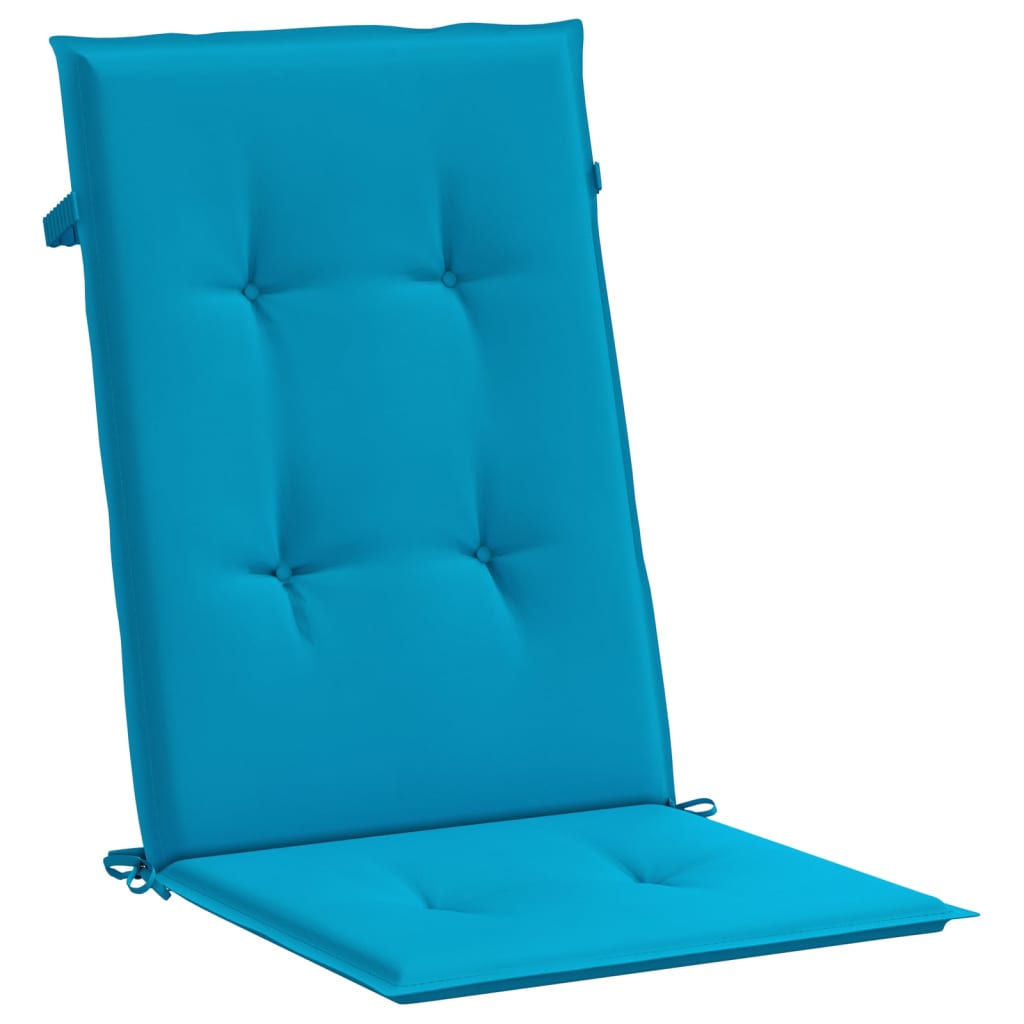 Cuscini per Sedie 4 pz Blu 120x50x3 cm in Tessuto - homemem39