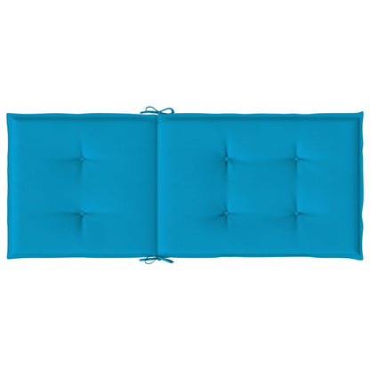 Cuscini per Sedie 4 pz Blu 120x50x3 cm in Tessuto - homemem39