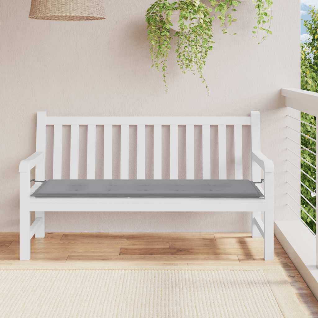 Cuscino per Panca Grigio 150x50x3 cm in Tessuto Oxford - homemem39