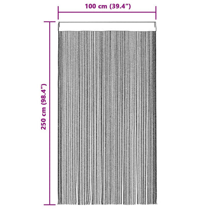 2 Pz Tende a Fili 100x250 cm Nere - homemem39