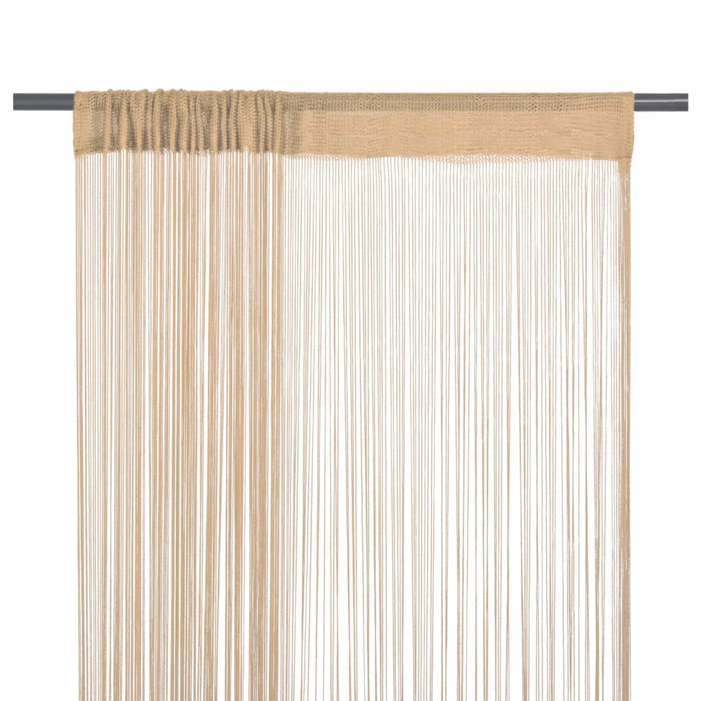 2 Pz Tende a Fili 140x250 cm Beige - homemem39