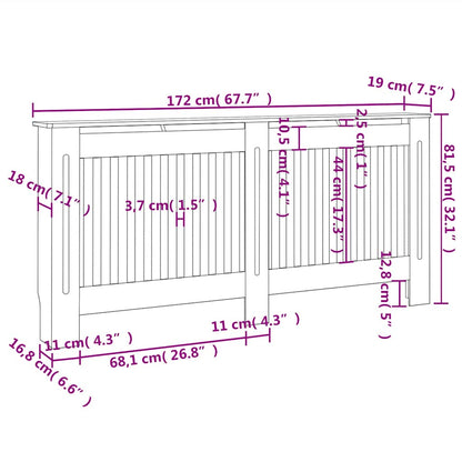 Copertura per Radiatore Bianca MDF 172 cm - homemem39