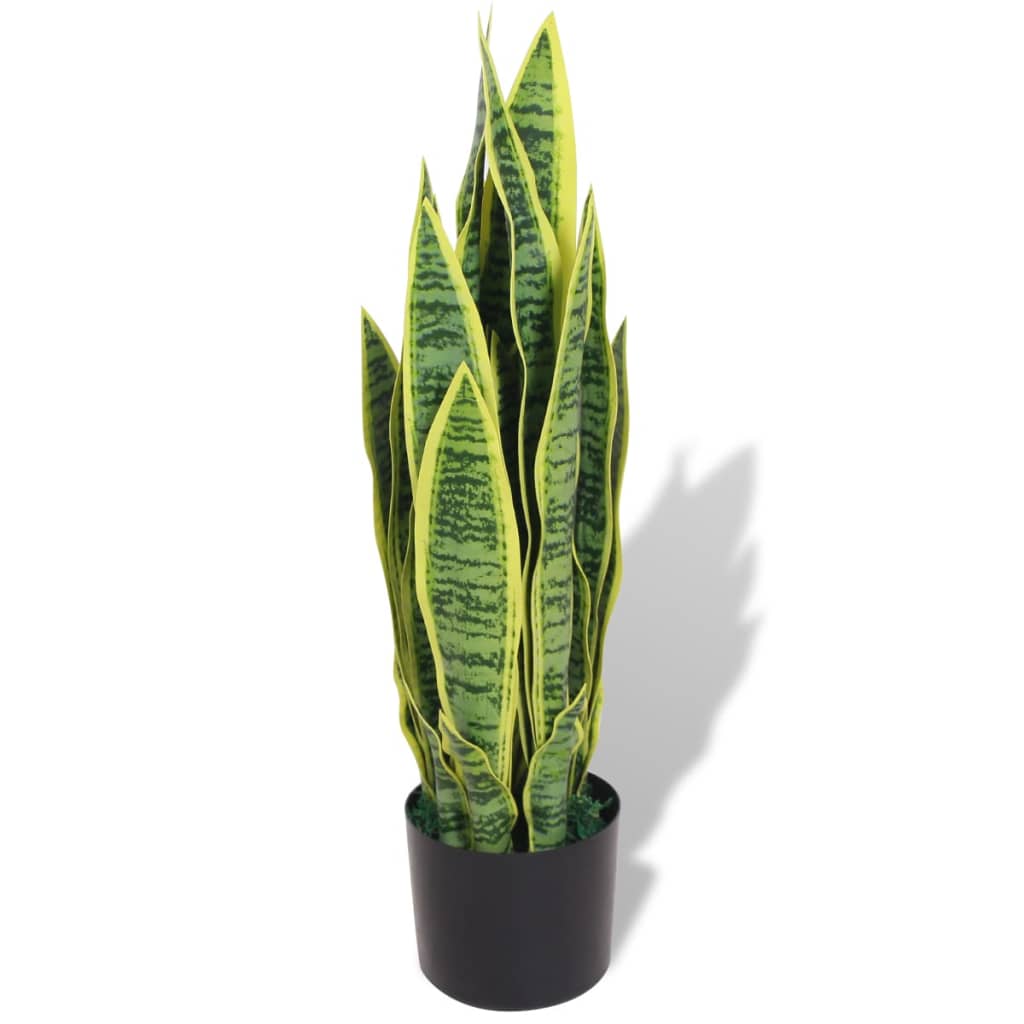 Sansevieria Pianta Artificiale con Vaso 65 cm Verde - homemem39