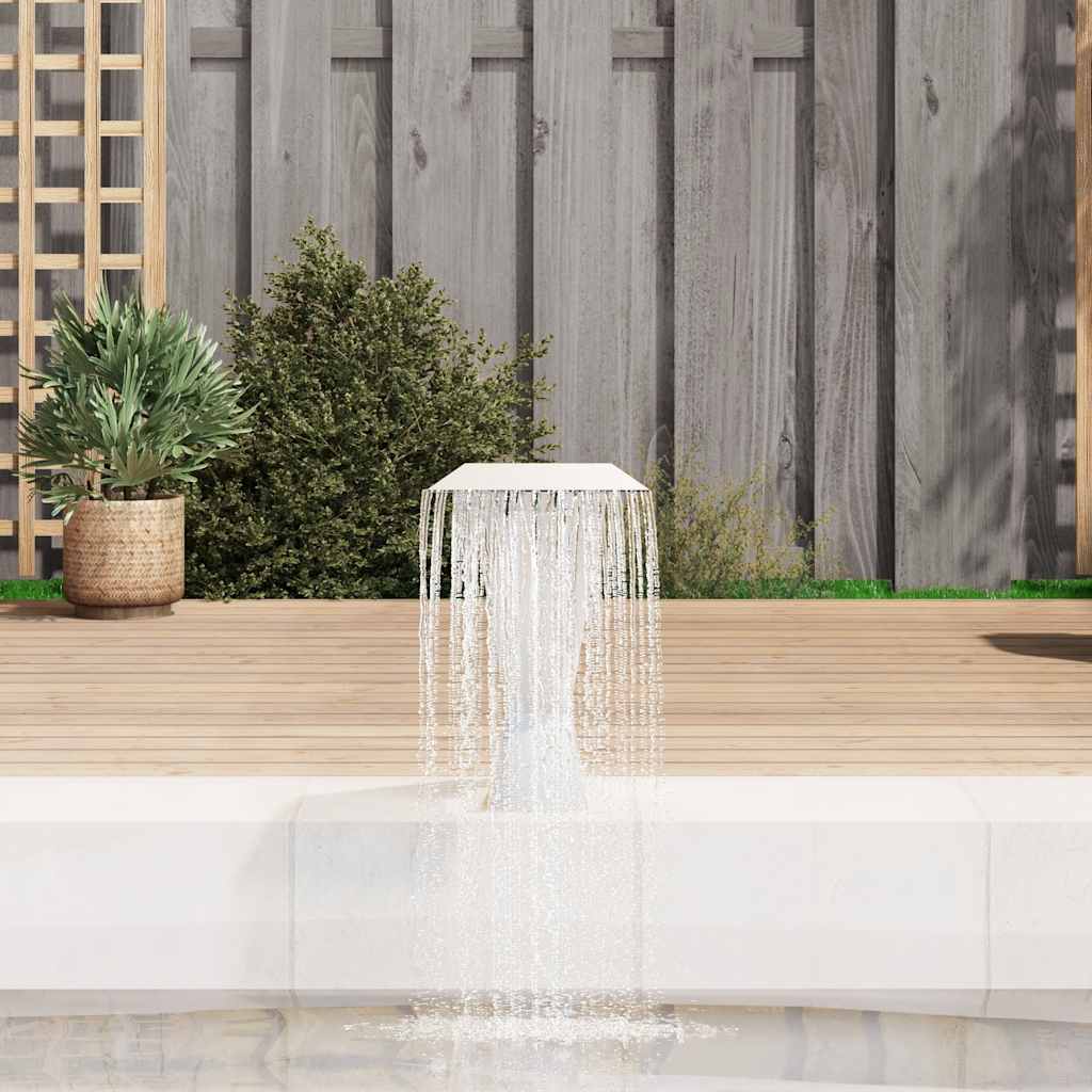 Fontana per Piscina in Acciaio Inossidabile 64x30x52 cm Argento - homemem39