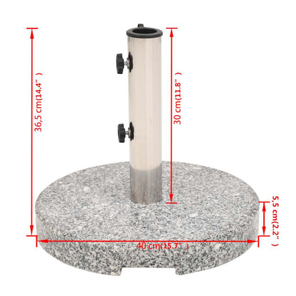 Round Granite Parasol Base 20 kg