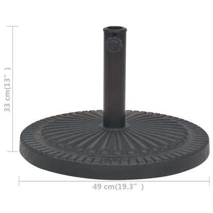 Base per Parasole Circolare in Resina Nera 14 kg - homemem39