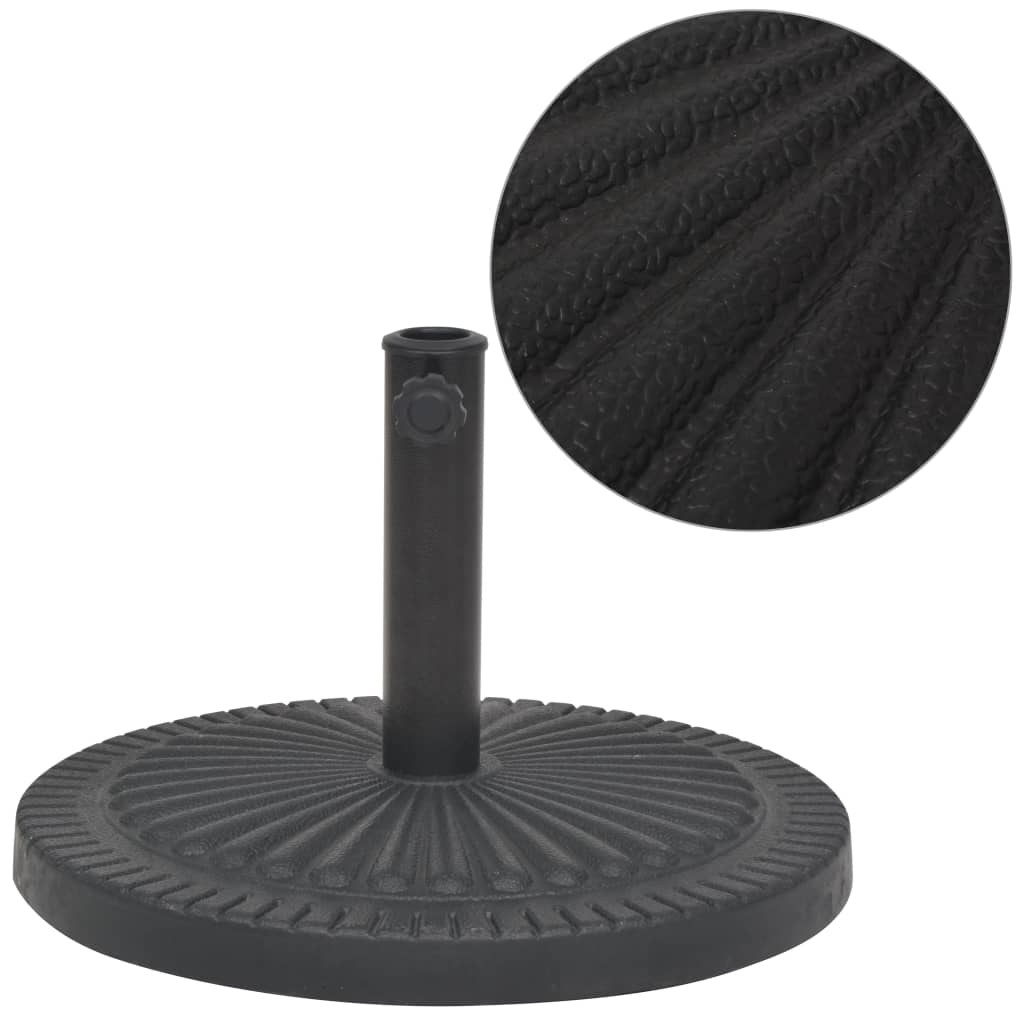 Base per Parasole Circolare in Resina Nera 29 kg - homemem39