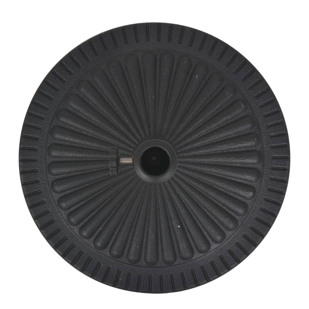 Base per Parasole Circolare in Resina Nera 29 kg - homemem39