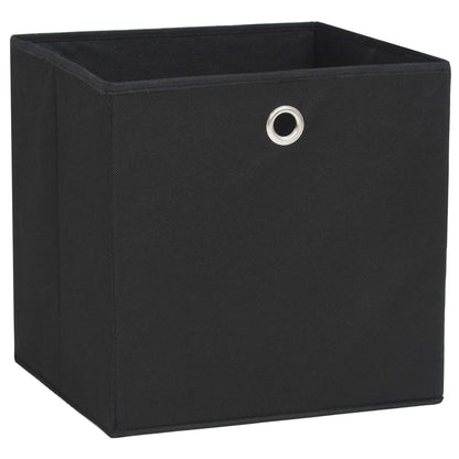 Contenitori 4 pz in Tessuto non Tessuto 32x32x32 cm Nero