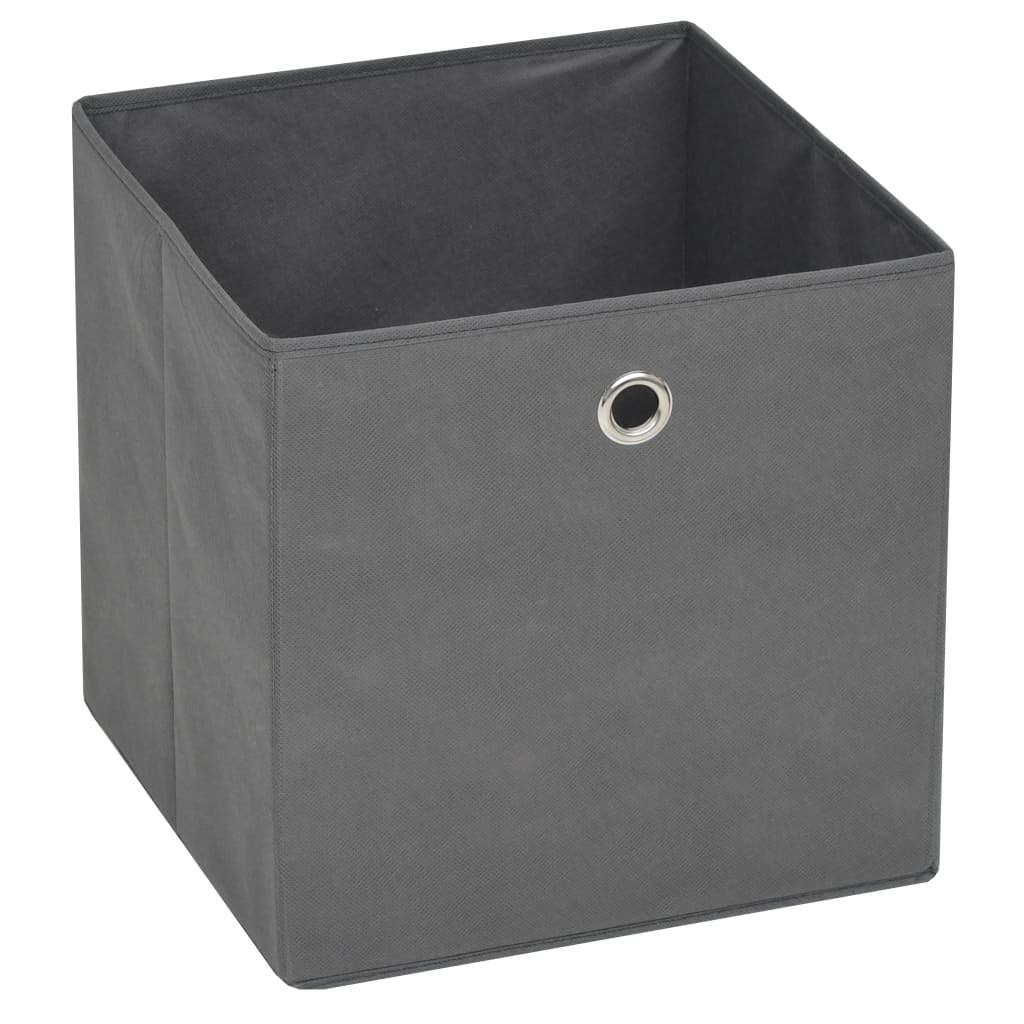 Contenitori 4 pz in Tessuto non Tessuto 32x32x32 cm Grigio