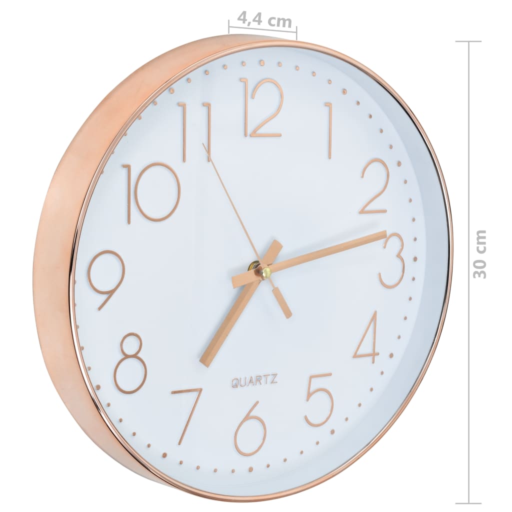 Orologio da Parete 30 cm Oro Rosa - homemem39