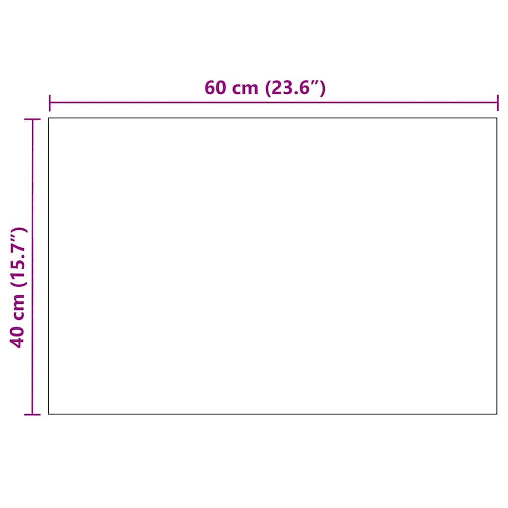 Specchio da Parete Rettangolare 60x40cm in Vetro - homemem39