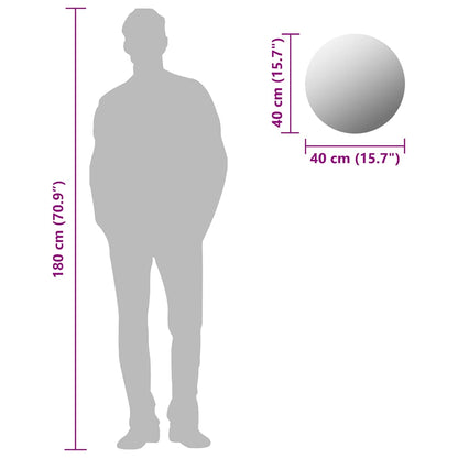 Specchio da Parete 40 cm in Vetro Circolare - homemem39