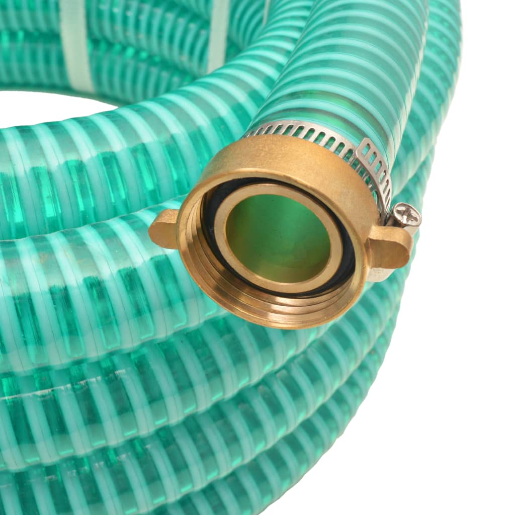 Tubo di Aspirazione con Connettori in Ottone 7 m 25 mm Verde - homemem39