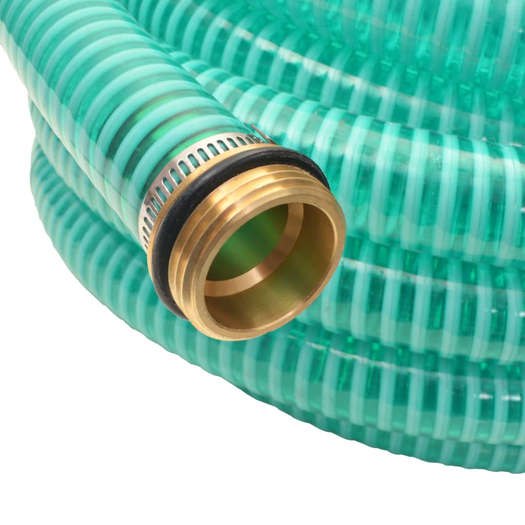 Tubo di Aspirazione con Connettori in Ottone 7 m 25 mm Verde - homemem39