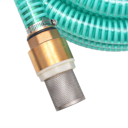 Tubo di Aspirazione con Connettori in Ottone 7 m 25 mm Verde - homemem39