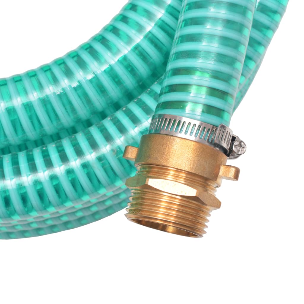 Tubo di Aspirazione con Connettori in Ottone 7 m 25 mm Verde - homemem39