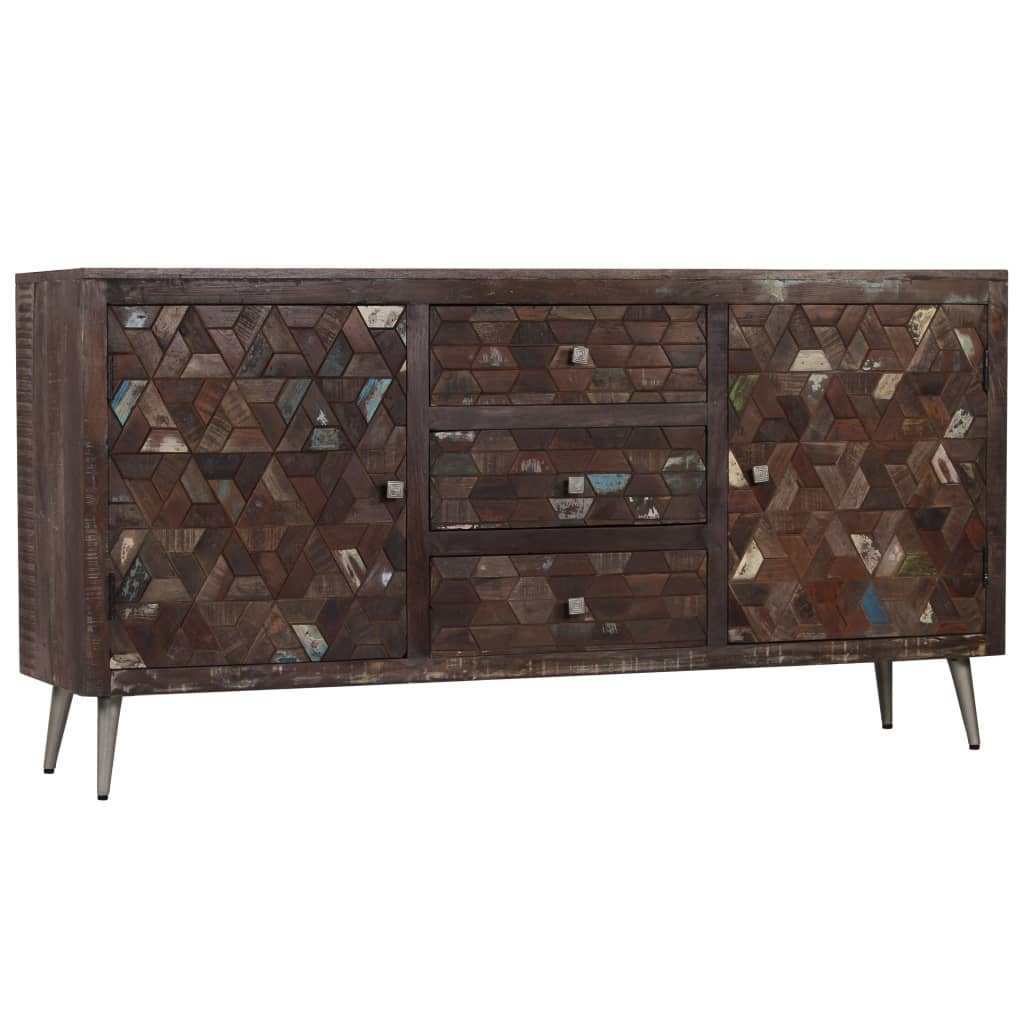 Credenza in Legno Massello di Recupero 160x40x80 cm - homemem39