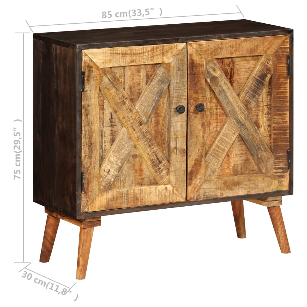 Credenza in Legno Massello di Mango 85x30x75 cm