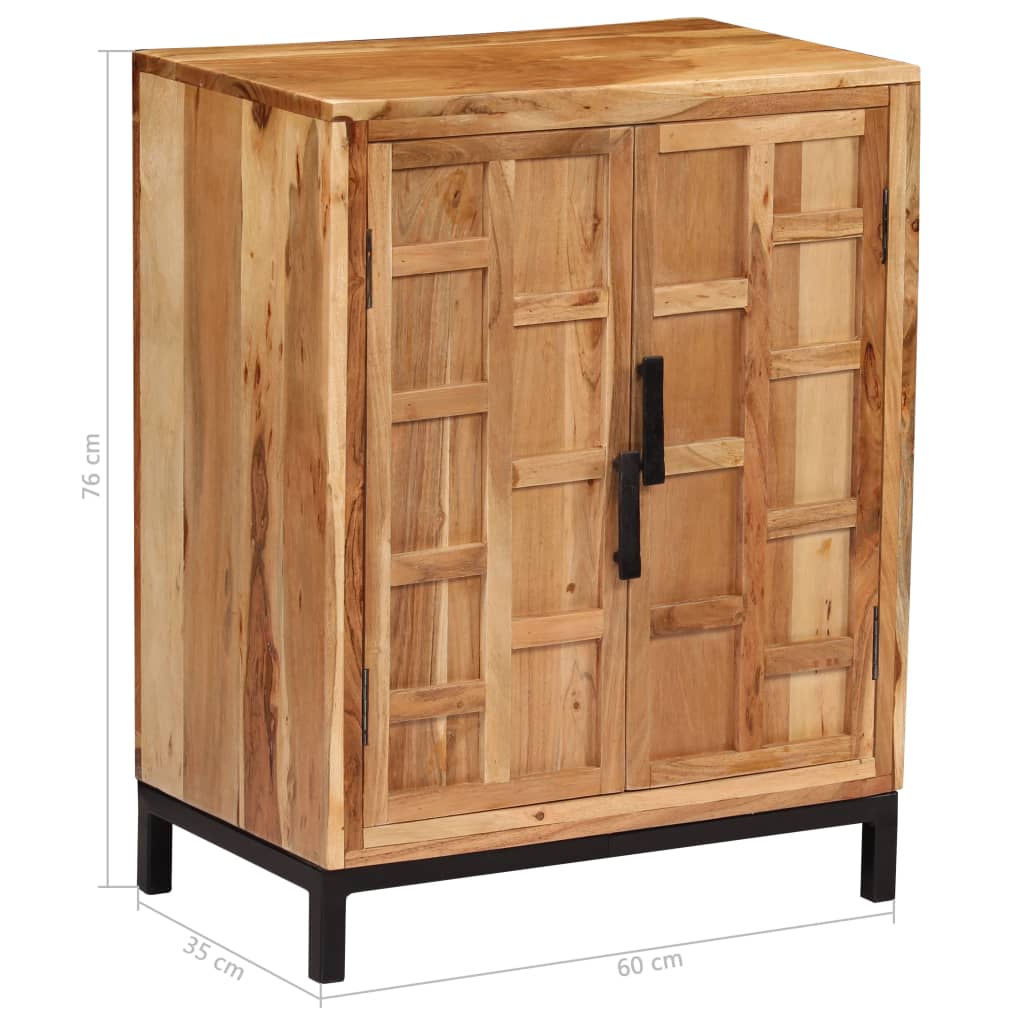 Credenza in Legno di Acacia 60x35x76 cm Marrone - homemem39