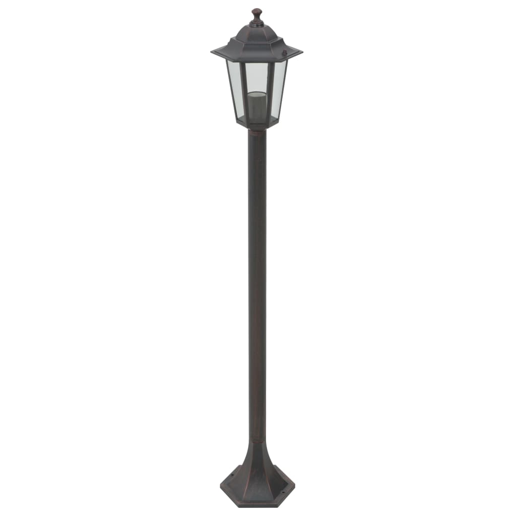 Lampioni da Giardino 6pz E27 110 cm Alluminio Bronzo - homemem39