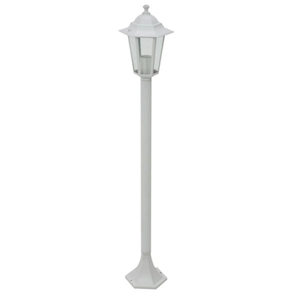 Lampioni da Giardino 6 pz E27 110 cm in Alluminio Bianco - homemem39