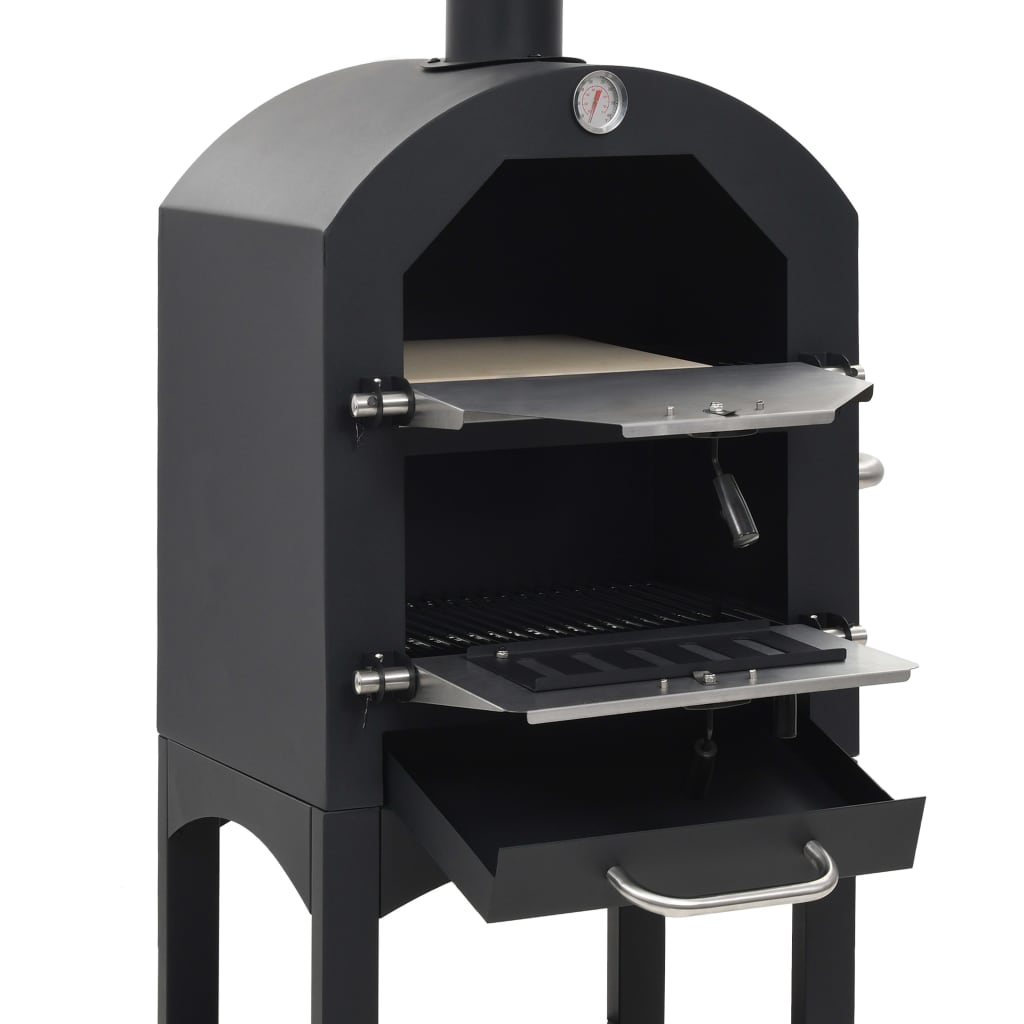 Forno Pizza Esterno a Carbonella con Pietra Refrattaria - homemem39