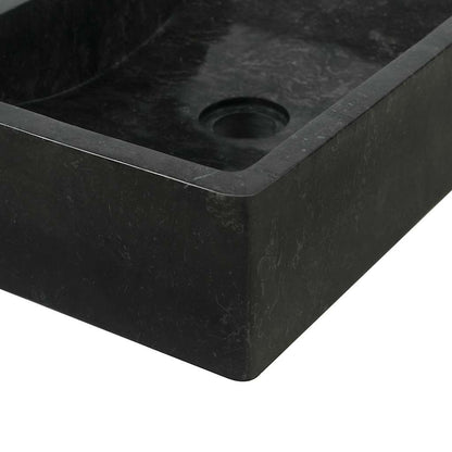 Lavello 45x30x12 cm Marmo Lucido Nero - homemem39