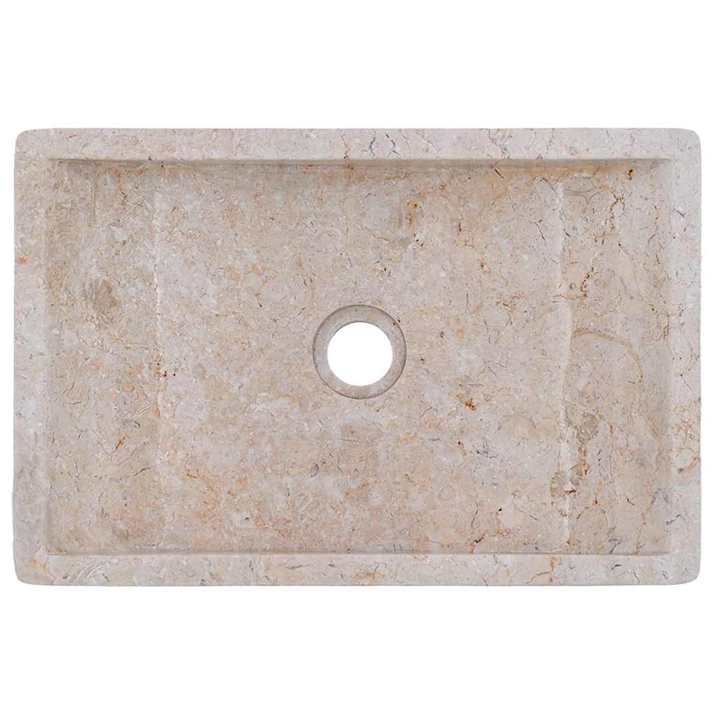 Lavello 45x30x12 cm Marmo Lucido Crema - homemem39