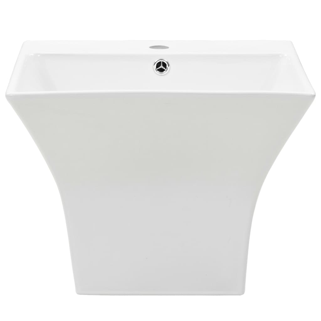 Lavabo a Parete in Ceramica Bianco 500x450x410 mm - homemem39