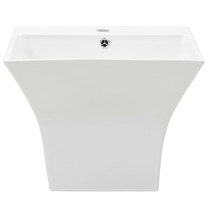 Lavabo a Parete in Ceramica Bianco 500x450x410 mm - homemem39