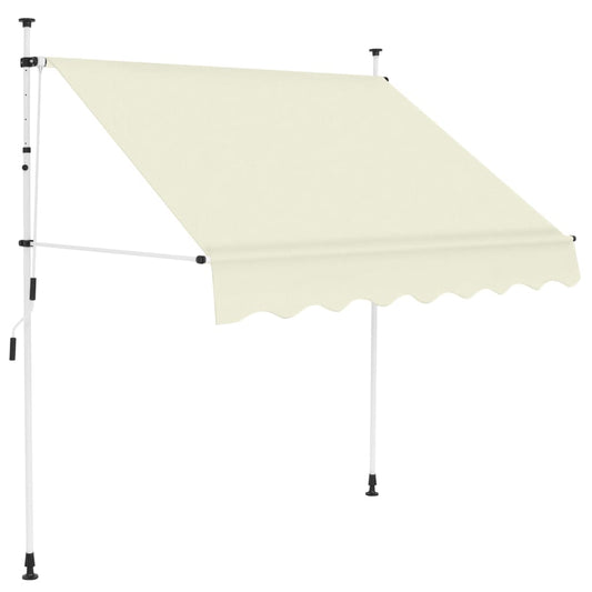 Tenda da Sole Retrattile Manuale 150 cm Crema - homemem39